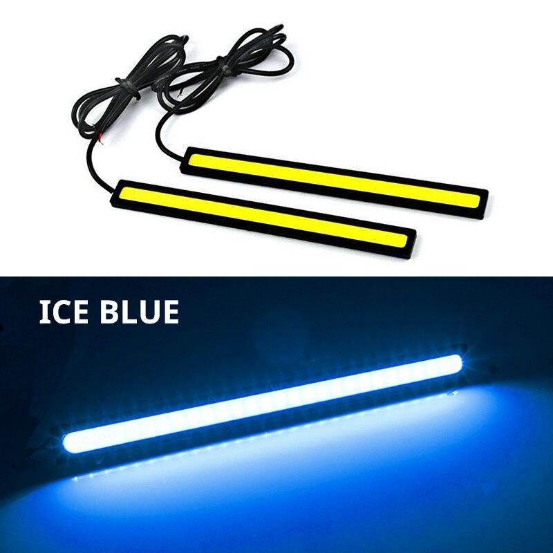 2pcs 17cm Universal Waterproof Daytime Running Lights COB Fog Lamp Car Styling Led Day Light DRL Lamp Fog Bar Lamp Strip Lights