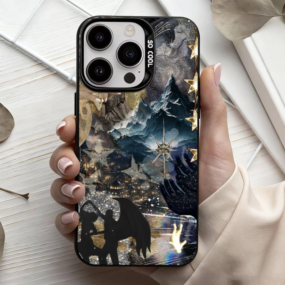 

A-Acotar A Court of Mist and F-Fury Phone Case For iPhone17,16,15,14,13,12,11 Plus,Pro Max Candy Silver Plated Inside Cover iPhone12PRO