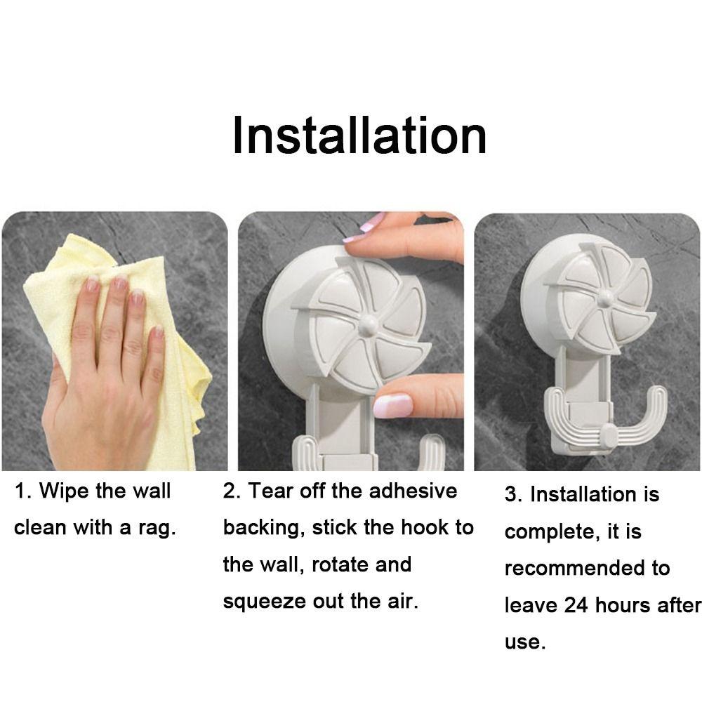 Plastic Suction Cup Hooks Punch Free Key Holder Light Luxury Wall Hanger  for Bathroom