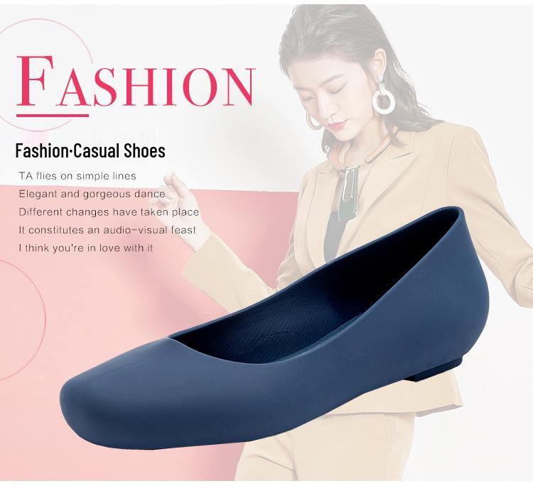 2023 Summer Women's Solid Color Waterproof Jelly Sandals - Thick-Soled, Shallow Mouth, Closed Toe
