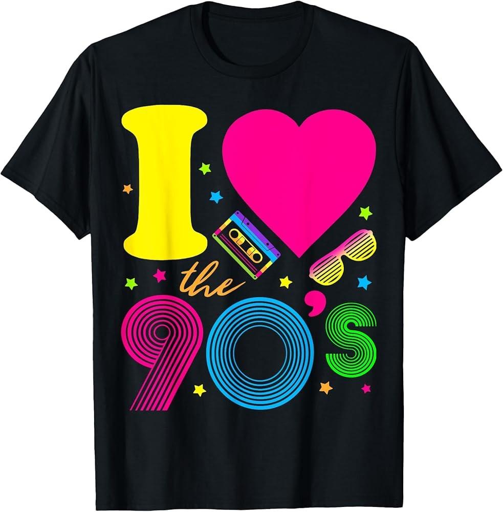 

1990#039;s 90s I Heart the Nineties TShirt Unisex T-Shirt XXXL