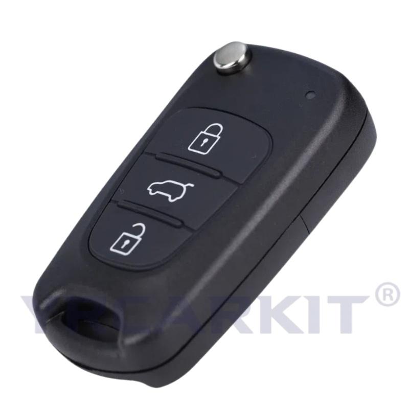Replacement Remote Car Key Shell 3 Bt Flip Folding Key Case For Kia K2 K5 Rio 3 Picanto Ceed Cerato Sportage For Hyundai