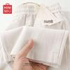 MINISO Women's High-Waisted Linen Blend Wide-Leg Pants