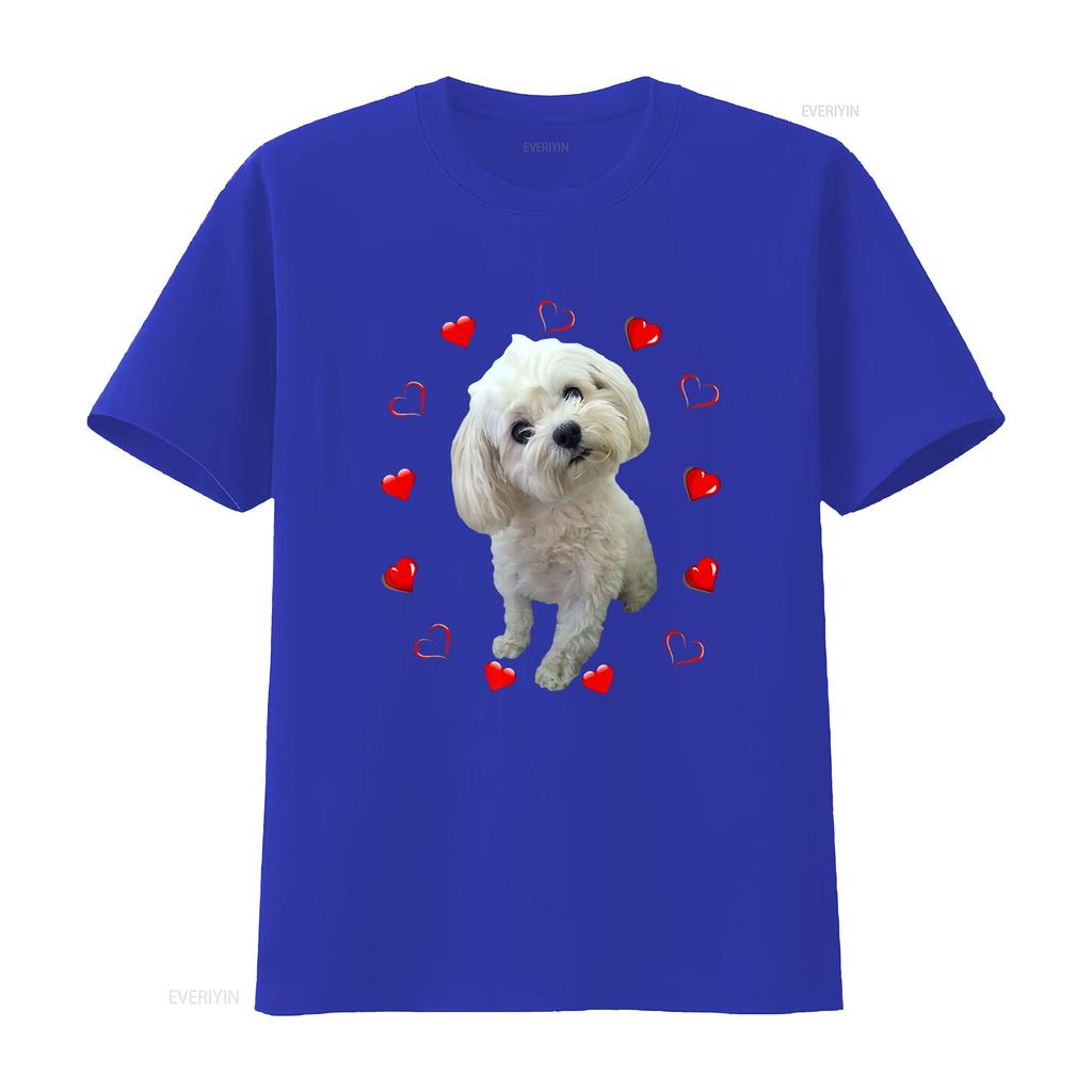 Maltese Dog Lover Puppy Owner Maltipoo Mix Fans Hearts T shirt vintage Washed fashion Comfortable Soft Versatile Stylish