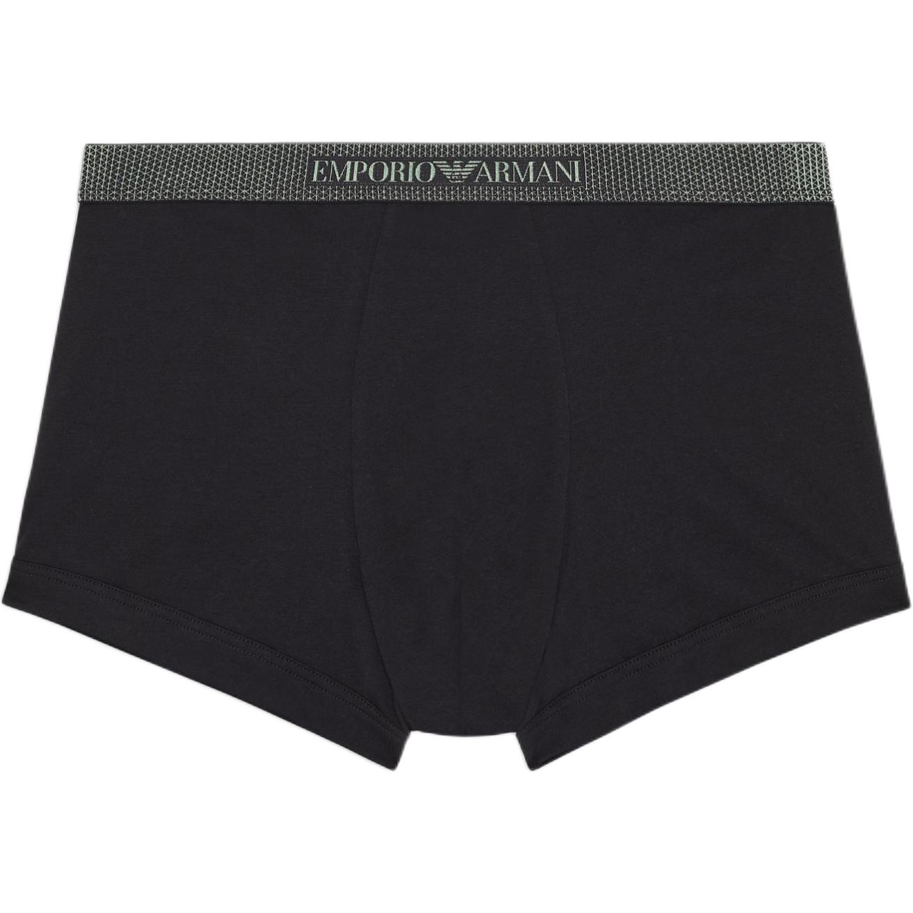 Emporio Armani Cotton Fitted Boxer Briefs With Jacquard Trim Men underwear Black EM000231-AF10771-UC001 M