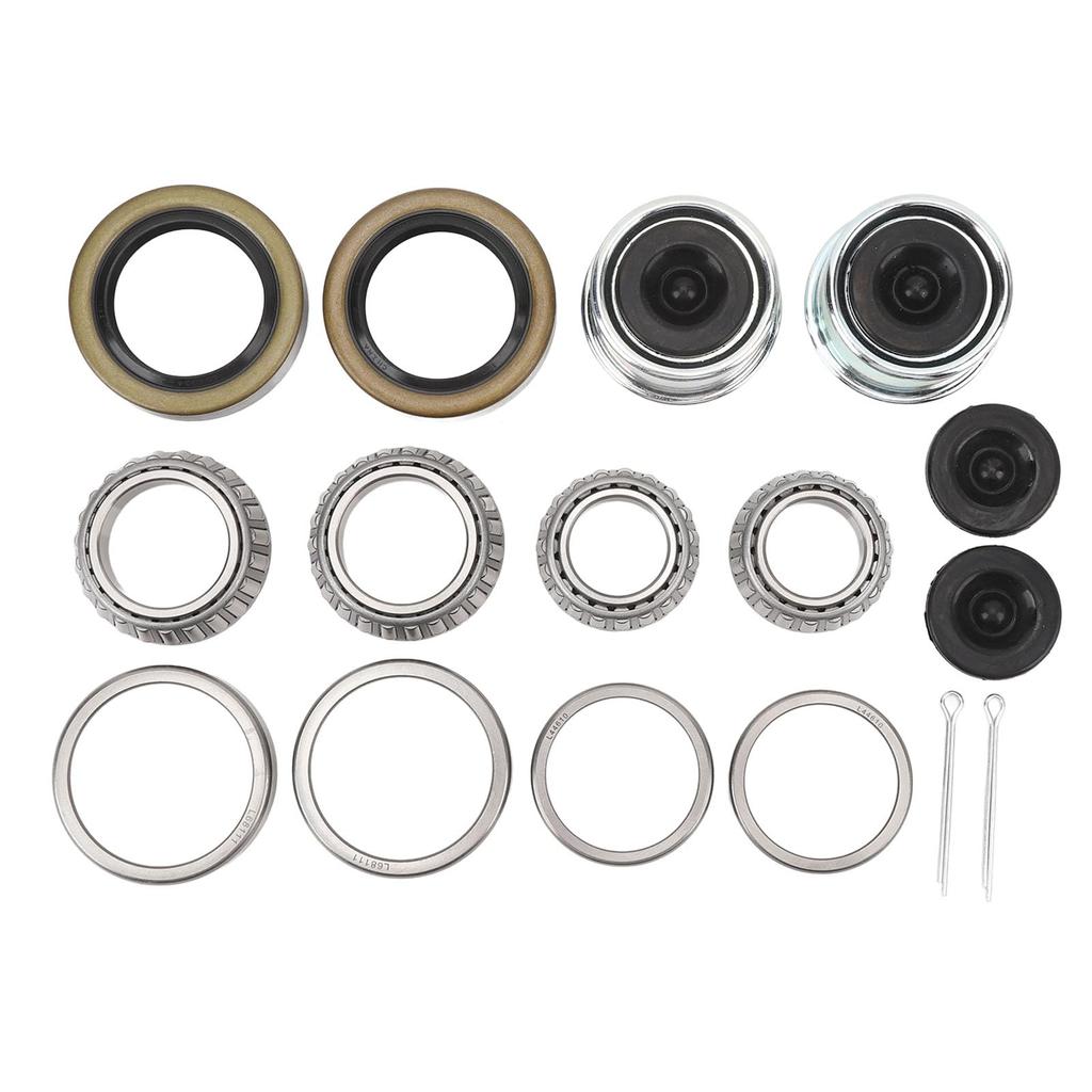Set of 2 L68149 L44649 L44649 Trailer Wheel Hub Bearing Kit, 1-1 16" to