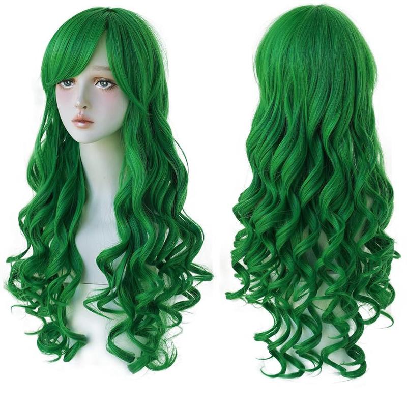

Women s Cospaly Wigs Synthetic Fiber Long Wavy Wig Girls Mermaid Halloween Costume Wig Anime Theme Party Heat Resistant