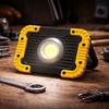 Projecteur LED portable - SIROCO - COB 6W 13,5 cm - IP53 anti‑choc - Poignée multipositions &amp; 4 aimants