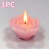 12PCS Rose-shaped Floating Candle Romantic Flower Candle for Valentine's Day Evens Wedding Events Home Holiday Party Decor Gift