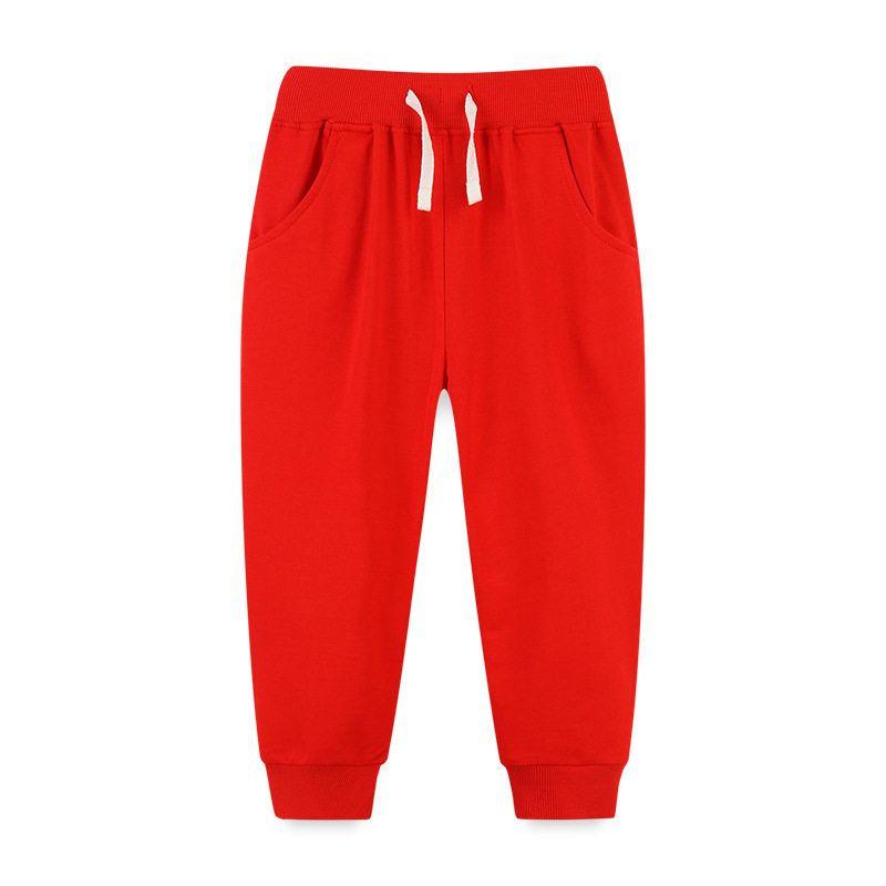 New Children's Pure Cotton Jogger Pants for Boys, Casual Loose Long Pants, Autumn and Winter, Multi-Color, Sweatpants for Young Children