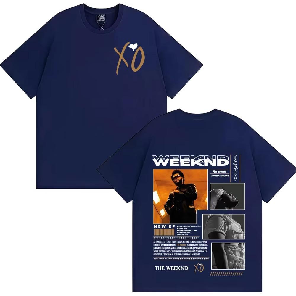 The Weeknd camicia da uomo in cotone oversize grafica album After Hours estate Donna Y2k girocollo rock Streetwear T-shirt