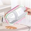 JUSTINLAU Lunch Box for Kids Girl Stainless Steel Bento Box Portable 2 Grid Sandwich Snack Food Box Special Canteen Food Storage