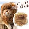 Cat Lion Head Cover Pet Hairpiece Humorous Lion Mane Headgear for Dogs and Cats Costume Accessories for Fun Dress-up and Play