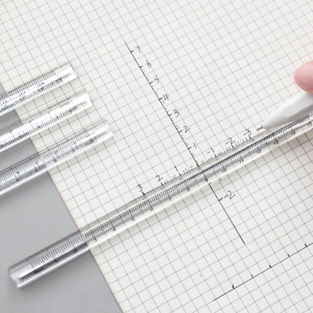 Supplies Acrylic Transparent Straight Ruler Measuring Tools Triangular Rulers Students Stationery
