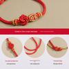 Mandala Red String DIY Hand-Woven Bracelet: Compatible with Beads & Gold Ornaments
