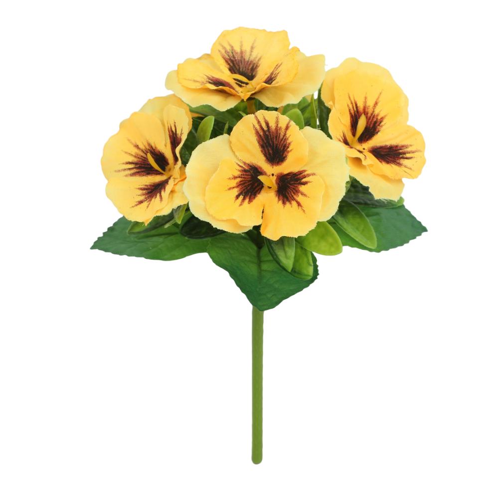 

Realistic Pansy Detail Silk Pansy Bouquet Pansy Orchid Bouquet жёлтый