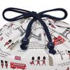 COLORFUL CANDY STYLE Drawstring Lunch for London March N3485100 Bag, Medium, Gusseted, Boys, Stylish, Cute, Design,