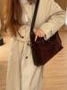 Faux Suede Belt Design Shoulder Bags for Women Fall Winter Retro Tote Crossbody Bag Large Capacity Female Backpack Handbags