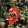 2D Funny Barry Santa Pendant Decorative Christmas Tree Decoration  Christmas Trees