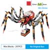 MOC Animales Luminosos Mariposa Escorpión Araña Ciempiés Modelo Noctilucente Set Bloques de Construcción Mini Juguete de Ensamblaje para Regalo