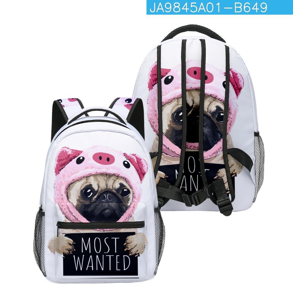 Trendy Kpop Youthful School Bags Unisex National Flag Puppy Travel Bags 3D Print Oxford Waterproof Notebook Shoulder Backpacks