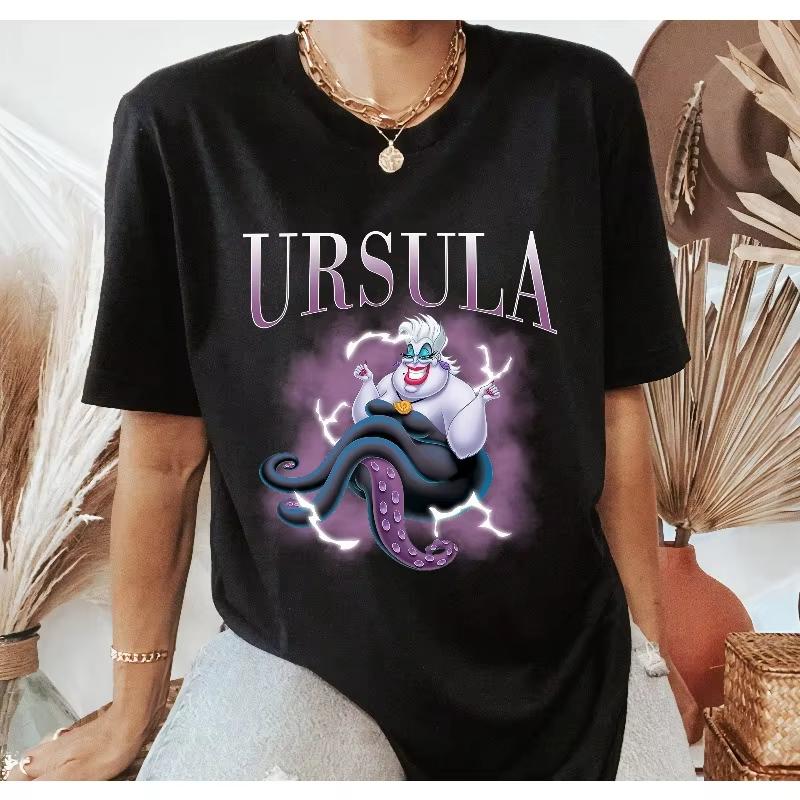 

Retro Villain Ursula 90s Portrait Tshirt Womens Unisex Tshirt New Casual Fashion Couple Streetwear S