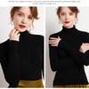 Damen Rollkragenpullover Herbst Winter Slim Fit Pullover Eng Stretch Strick Basishemd Langarm Einfacher Pullover Stricktop