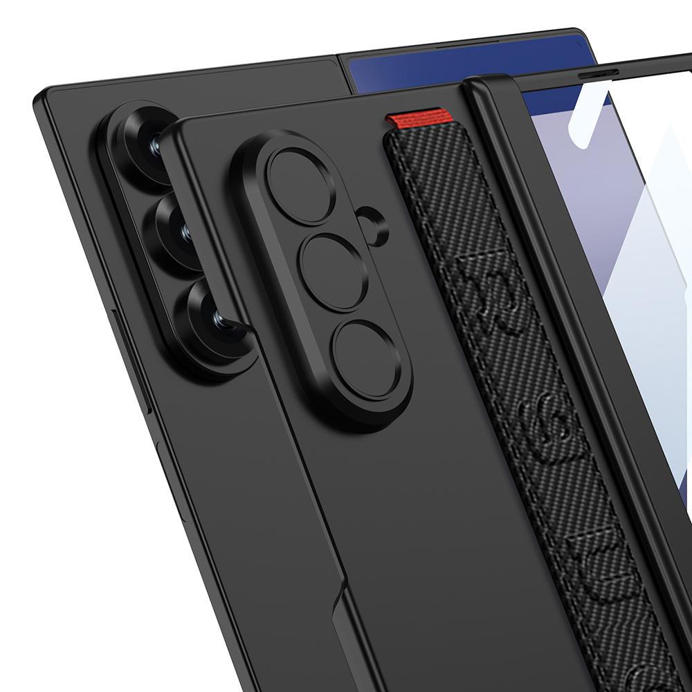 GKK For Samsung Galaxy Z Fold7 5G Case with Strap/Hinge Protection PC+Tempered Glass Phone Cover