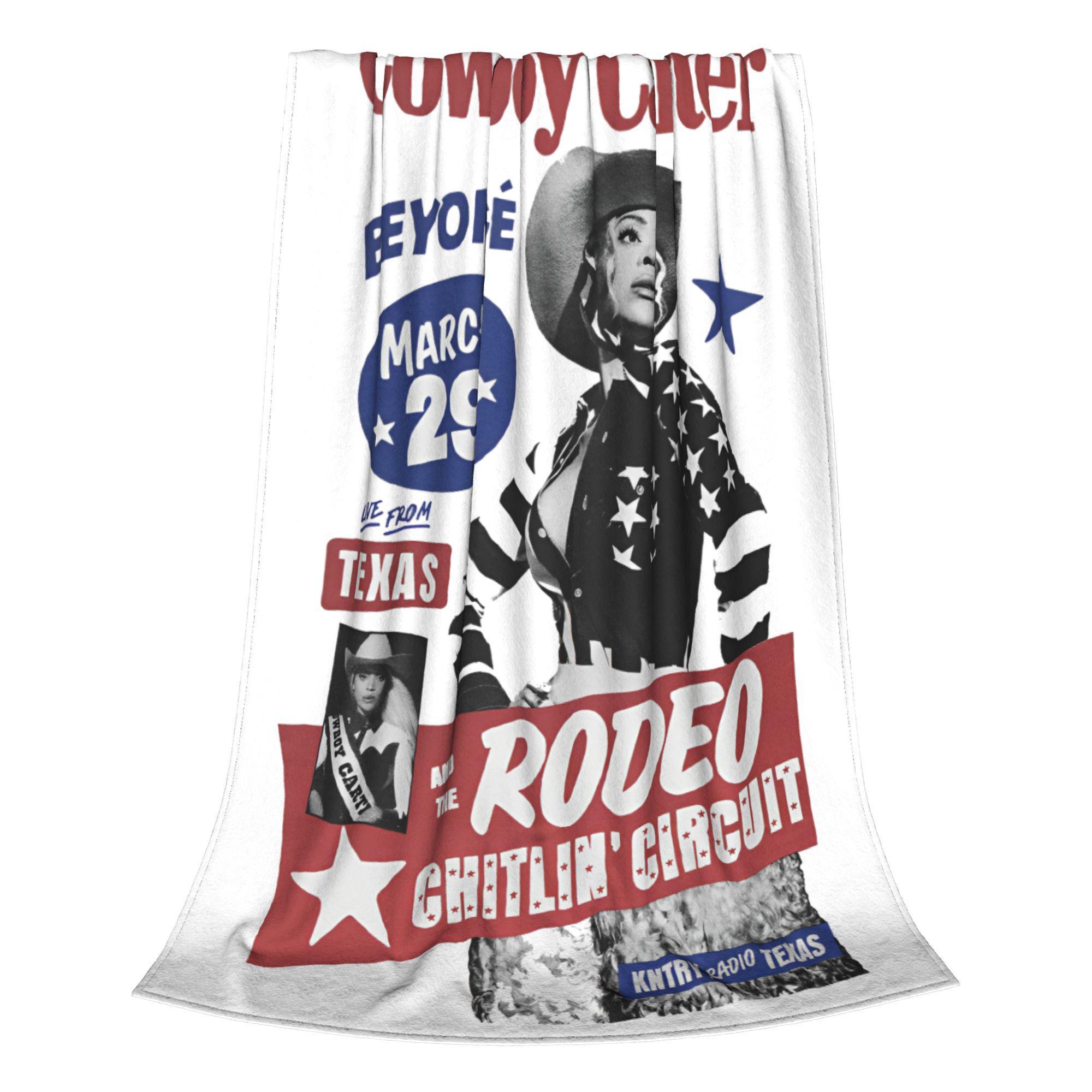 

Beyonce Cowboy Carter 2025 Tour Blankets Velvet Singer Ultra-Soft Throw Blankets for Car Sofa Couch Bedroom Quilt 200x150cm 80x60in