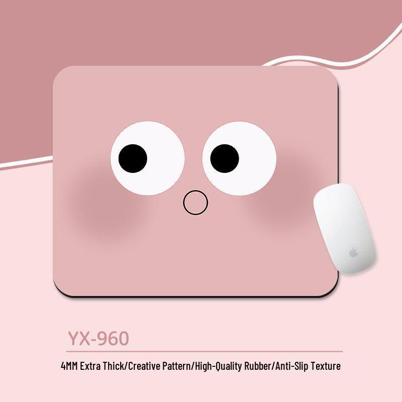 Compact Emoji Mouse Pad with Soft Wrist Rest for Office & Gaming