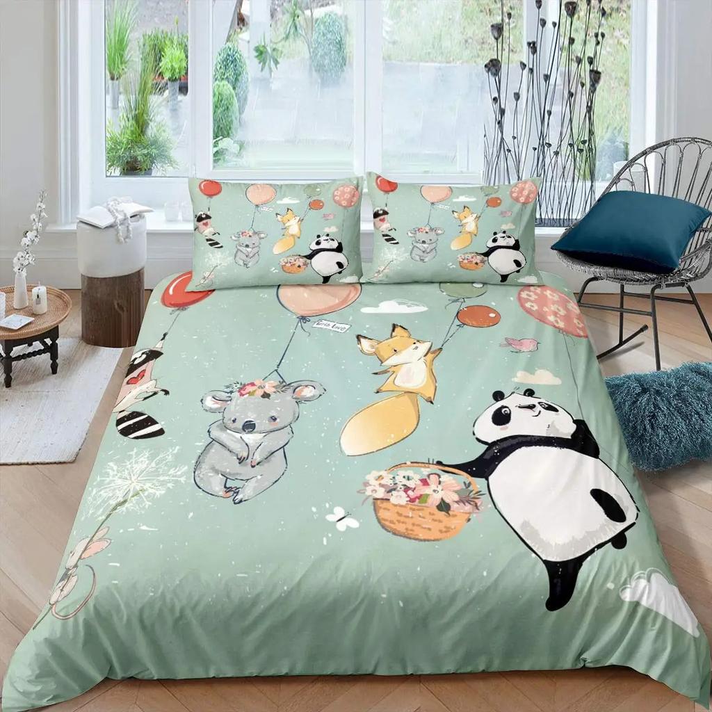 2025 Cartoon Rat King Queen Bedding Set Mouse Rodents Duvet Cover Funny Animal Love Heart Comforter Cover Polyester Quilt Cover
