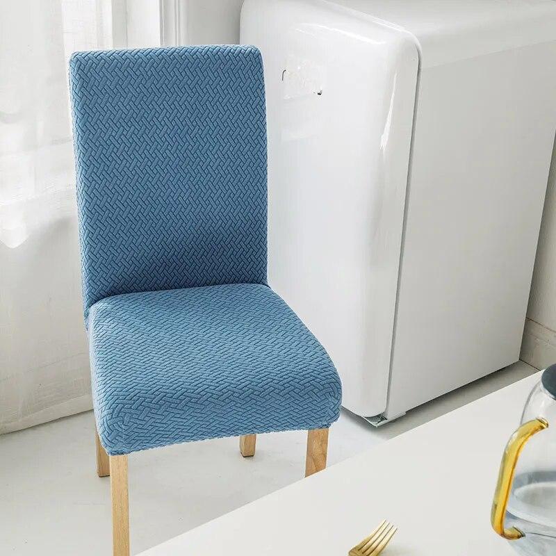 High Stretch Jacquard Three-Dimensional Chair Cover for Dining Room, Kitchen, Home Thick Fabric Covers, Easily Washable Covers