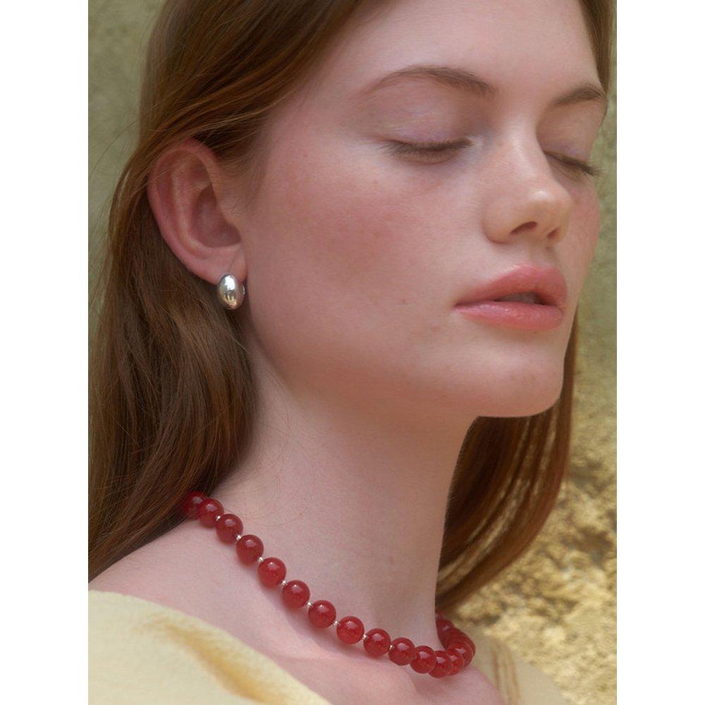 Red Chalcedony Necklace 10Mm (L242Mnk010)