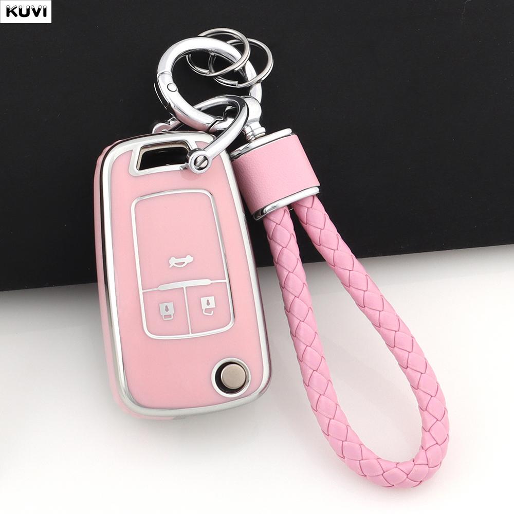 3 4 Buttons Tpu Car Folding Key Case Cover Fob Keychain For Chevrolet Cruze Aveo Camaro Epica Lova Sail Spark Opel Astra Corsa