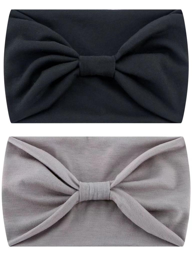Solid Wide Headband Women Hair Accessories Bowknot Turbans Head Band Wash Face Make-up Sports Running Yoga Headbands