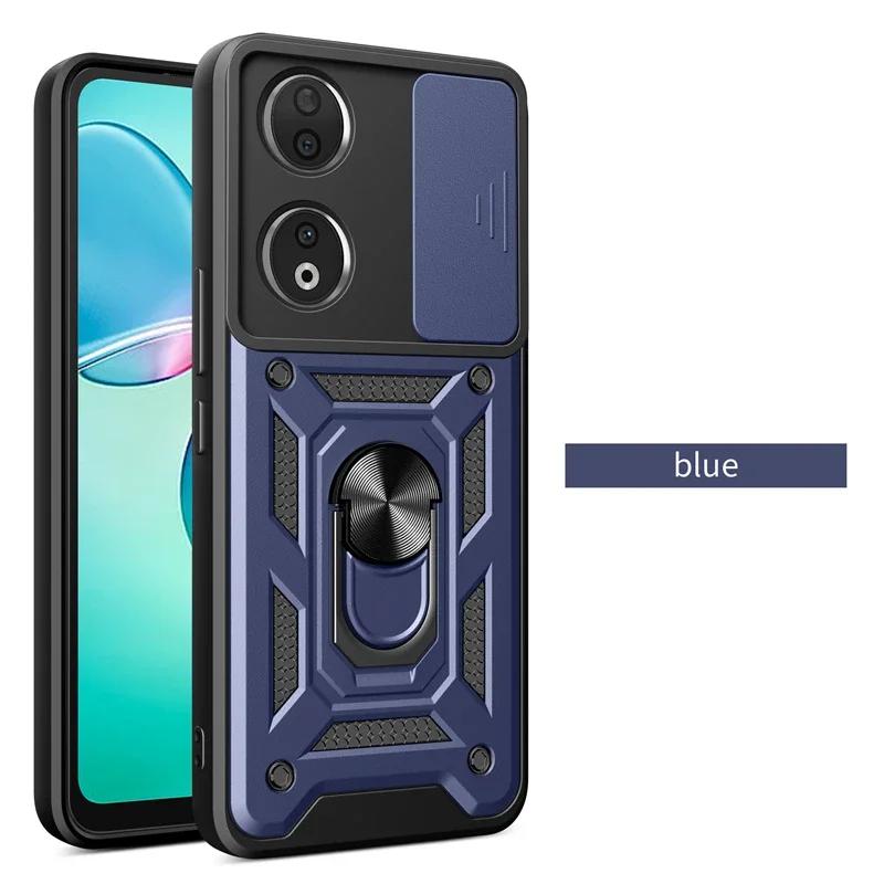 Shockproof Armor Magnetic Holder Ring Case For Honor90 Lite 70 50 X6A X7A X8A X7 X8 X9 X5 Plus X7B X8B X9B 4G Lens Protect Cover