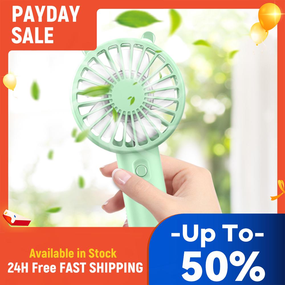 Portable Handheld Fan USB Rechargeable 300mAh Mini Desktop Air Cooler Pocket Handheld Fan for Desktop Dormitory Office