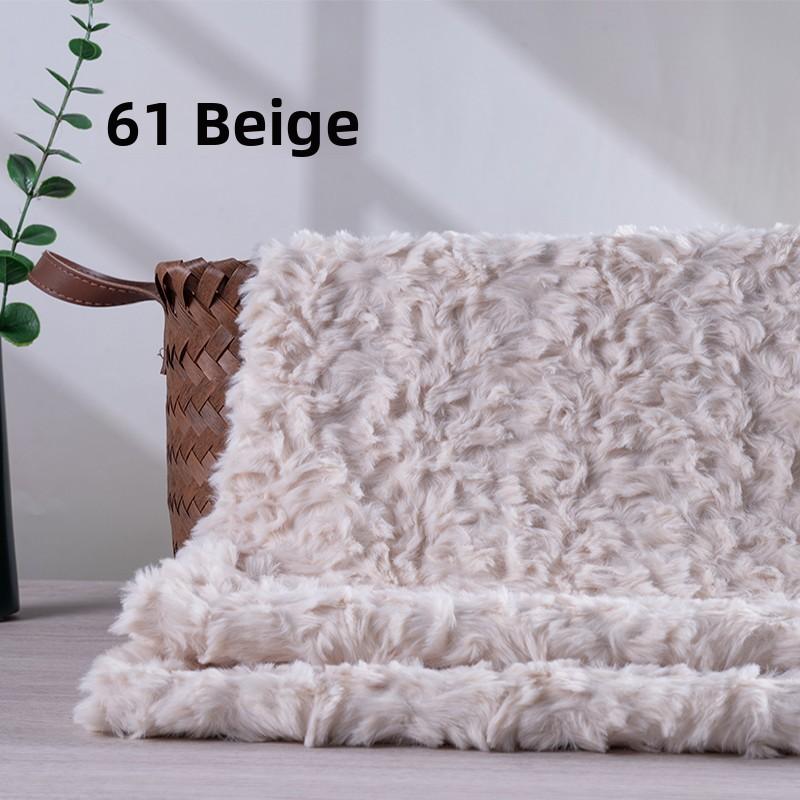 Thickened Rabbit Fur Brushed Cotton Doll DIY Fabric Rose Patterned Fur Collar Clothing Material Home Decor Sponge Pad Fabric