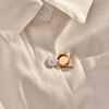 Rhinestone 3D Butterfly Cufflinks Brass Base Button Cover Creative Sleeve Button  Shirt Accessories