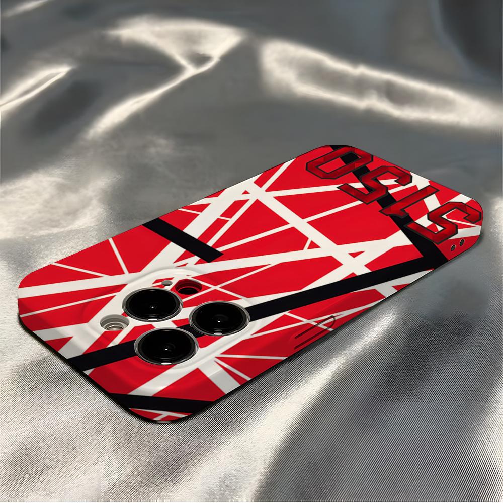 Eddie Van Halen Graphic Guitar Phone Case For Iphone 16 Pro Max 15 Pro 13 14 12 11 8 7 Plus X XR XS Max All Inclusive Cover