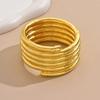 Alloy Multilayer Bracelet Gold Color Punk Charm Bangle Silver Color Layered Stackable Wrist Bracelet Jewelry Accessories