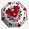 1PC Rose Heart Umbrella-8-Rib Reinforced Portable Folding Travel Suitable for All Seasons Outdoor Daily Use Is an Ideal Choice  -K0346