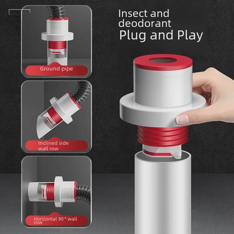 

Гідрозатвор для підлогового зливу Hansha проти запаху для кухонних та ванних раковин