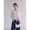 French temperament crew neck knitted cardigan women's summer new casual versatile long-sleeved thin top