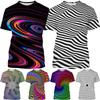 Men's Summer Trend T Shirt 3D Printed Geometric Vertigo Short Sleeve T-Shirts For Men Women Psychedelic T-shirt Breathable Tops