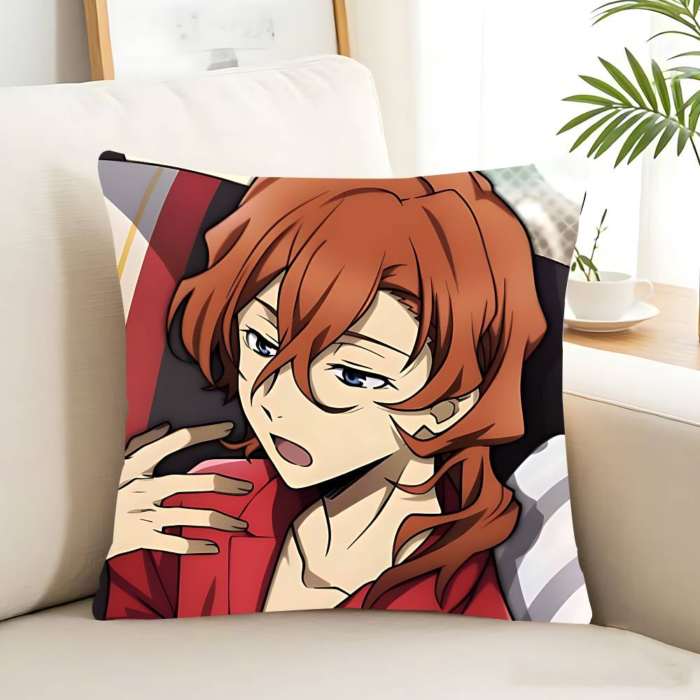 Bungo Stray Dogs Dazai Chuuya Anime Pillow Case Removable Washable Cushion Cover – All-Season Soft Linen