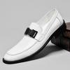 Fashion Brand Men Loafers Leather Slip On Casual Business Dress Shoes Men Wedding Party Office Fashion Shoes Flats Comfort Driving Shoes