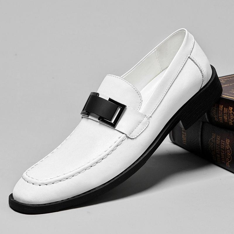 Fashion Brand Men Loafers Leather Slip On Casual Business Dress Shoes Men Wedding Party Office Fashion Shoes Flats Comfort Driving Shoes