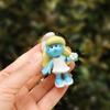 12pcs Smurfs Disney Figure Model Blue Elf Baby Cake Doll Shape Ornaments Birthday Gift