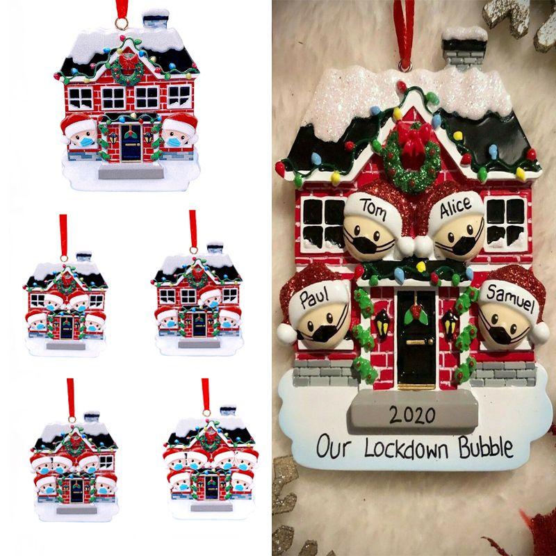 Personalized Diy Family Name Christmas Hanging Ornament For 2-6 People